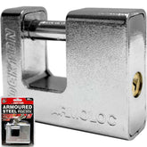 Dekton High Security 80mm Armored Steel Padlock Steel Shackle 3 Keys