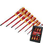 Neilsen 8pc Vde Insulated Pozi Flat Slotted Tip Screwdriver Set Voltage Tester