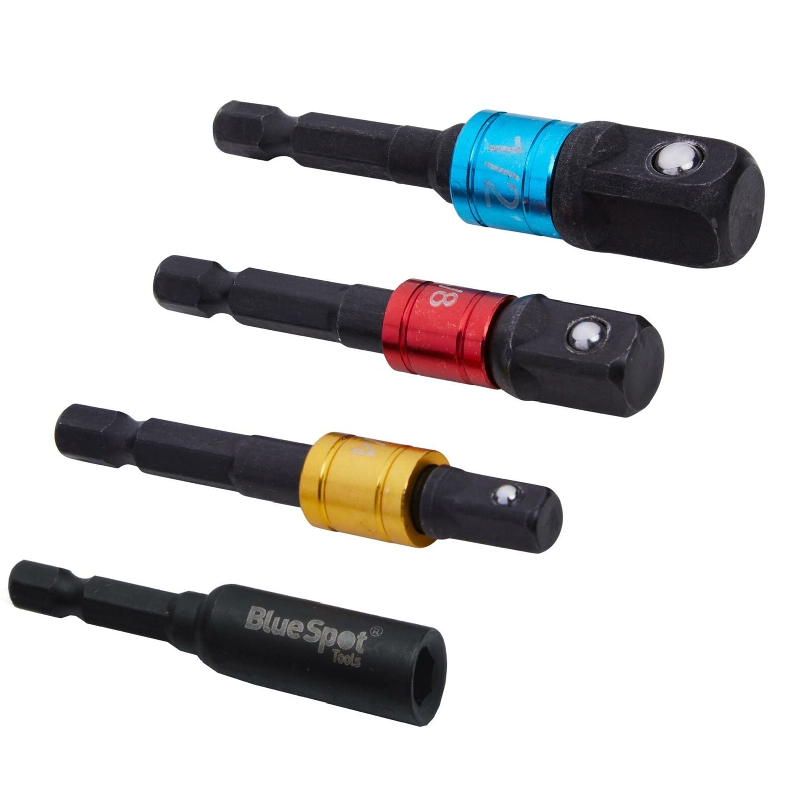 BlueSpot Colour Coded Impact Socket Convertor Reducer Adapter Bit Holder Set BlueSpot Colour Coded Impact Socket Convertor Reducer Adapter Bit Holder Set