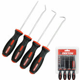 Dekton 4pc Pick And Hook Probe Set O Ring Seal Remover With Soft Anti Slip