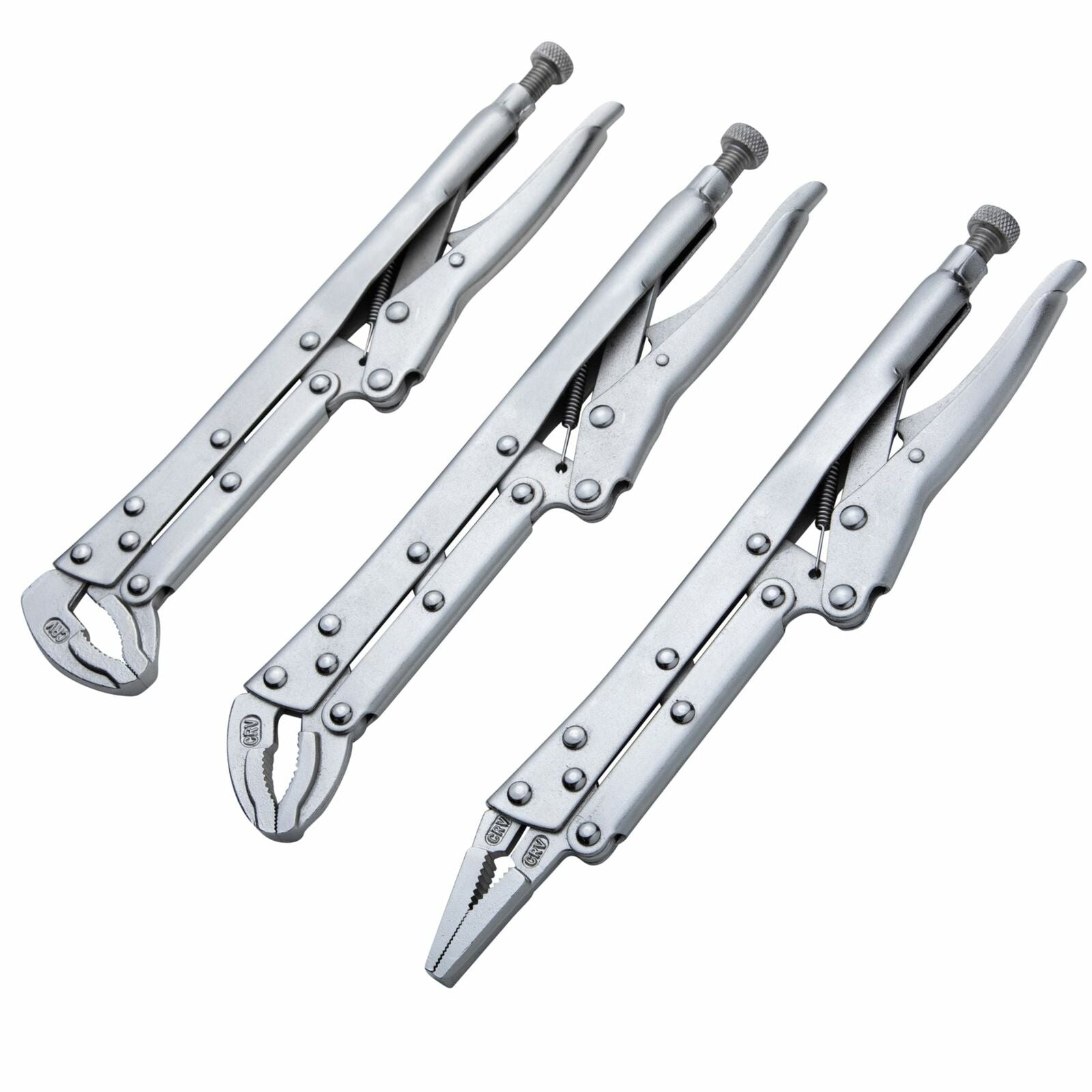 BlueSpot Extra Long Locking Pliers Set Straight Bent Nose Mole Grips Pliers BlueSpot Extra Long Locking Pliers Set Straight Bent Nose Mole Grips Pliers