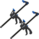 BlueSpot 2pc Quick Grip Speed Ratchet Vice Bar Clamps 300mm Rapid Clamp Set 12"