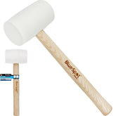 BlueSpot 16oz White Rubber Hammer Mallet Hardwood Shaft Grip Handle Diy