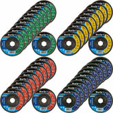 BlueSpot 10pc Sanding Aluminuim Flap Disc Set Angle Grinder 40 60 80 120 Grit