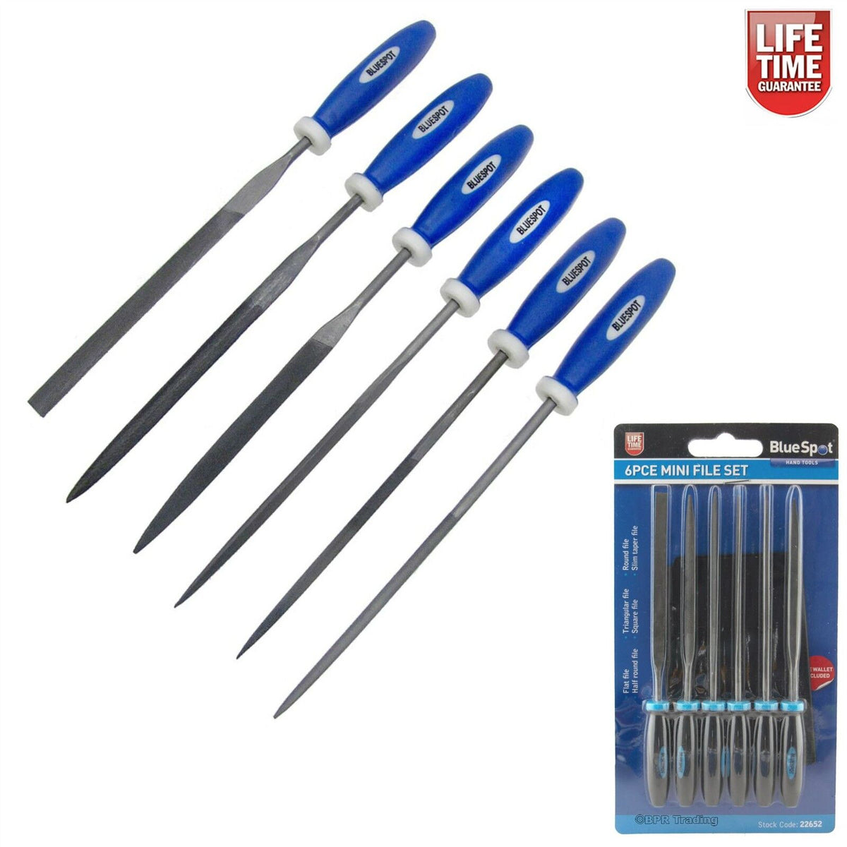 BlueSpott 6pc Mini Needle File Set Precision Micro Files Craft Work Jewellery