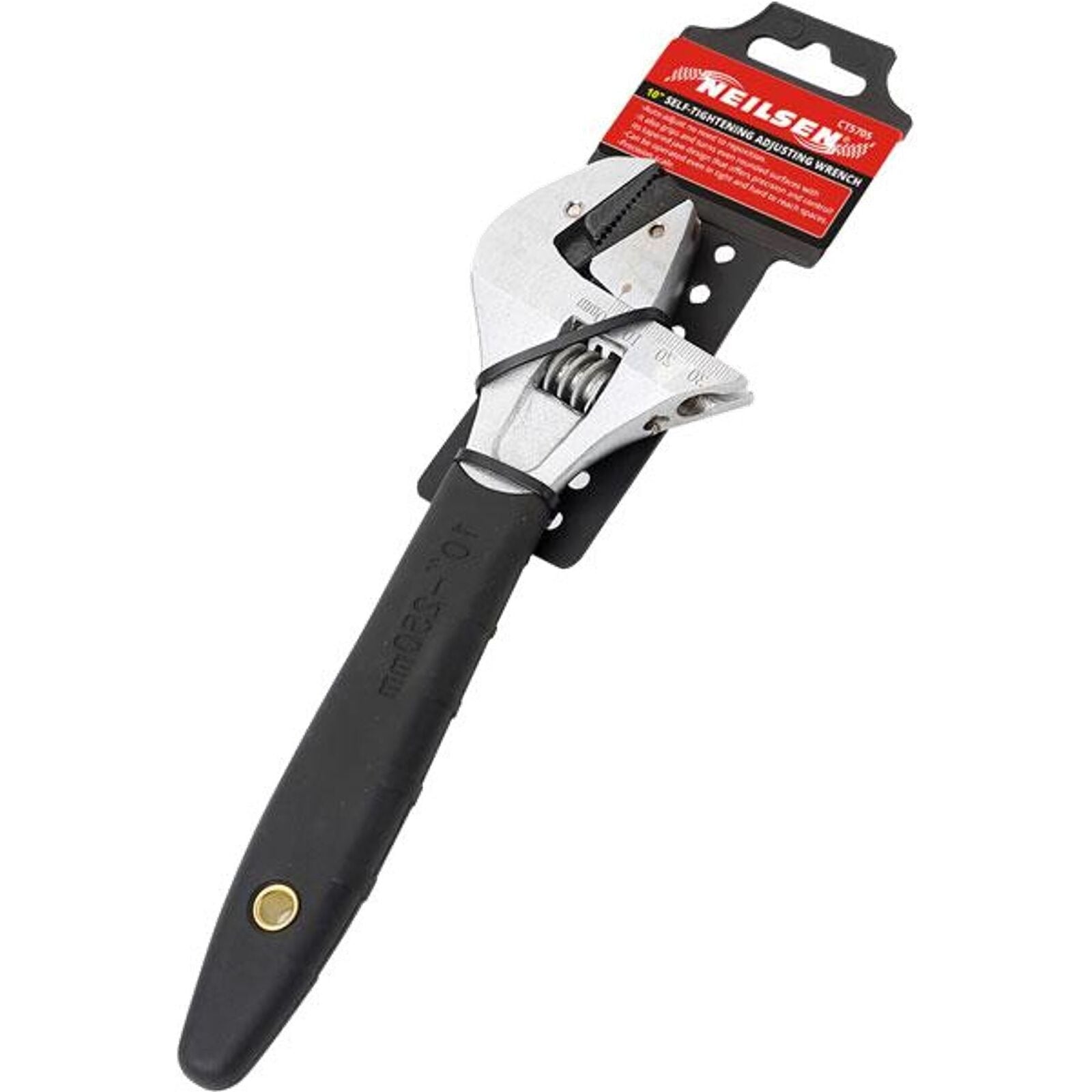 Neilsen Self Tightening Adjustable Wide Opening Spanner Wrench Soft Grip 10" Neilsen Self Tightening Adjustable Wide Opening Spanner Wrench Soft Grip 10"