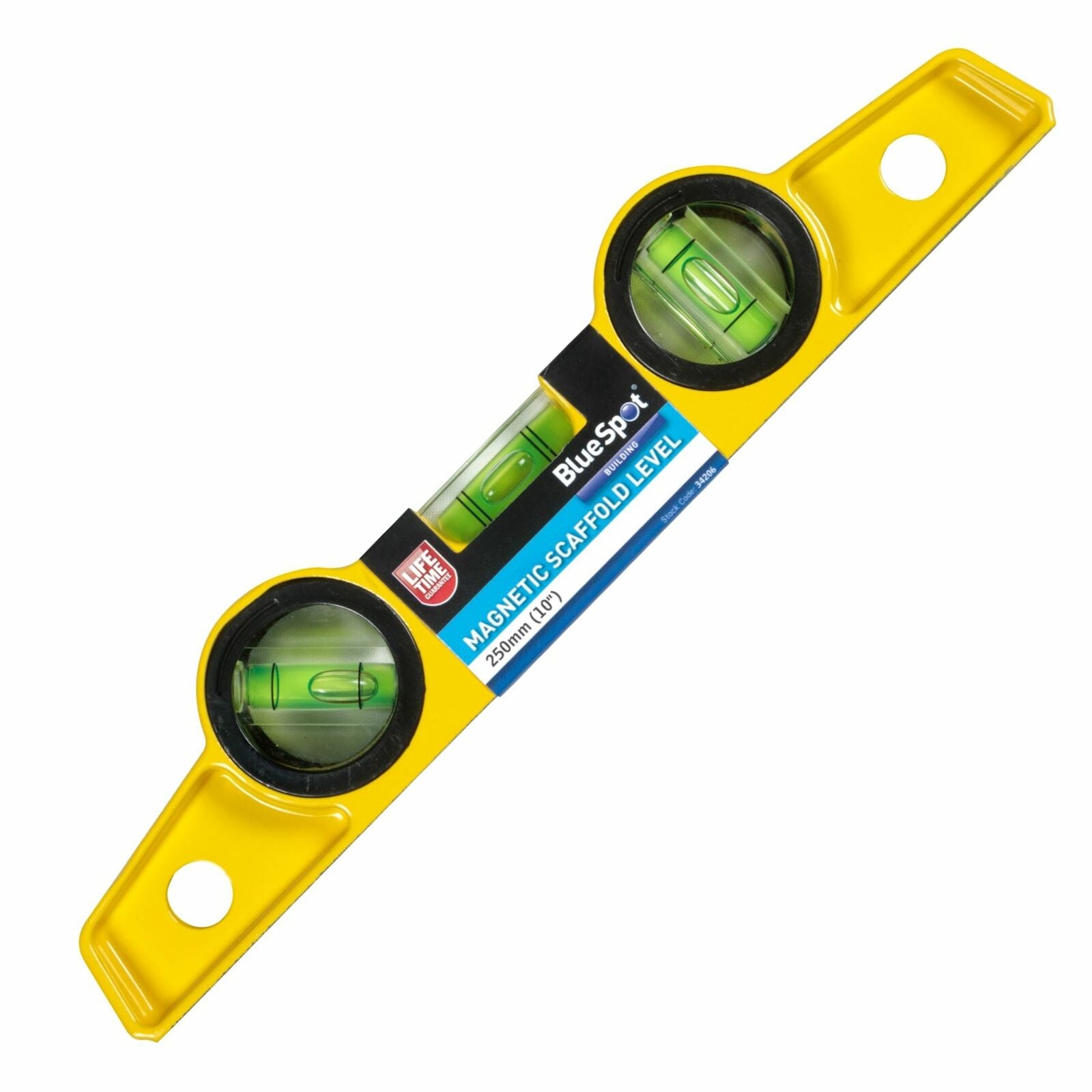 BlueSpot Magnetic Boat Metal Spirit Level Scaffolder Tool 3 Vial 250mm 10" BlueSpot Magnetic Boat Metal Spirit Level Scaffolder Tool 3 Vial 250mm 10"