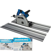 Silverline Circular Plunge Cut Track Saw with Guide Rails Clamps 1200W 165mm