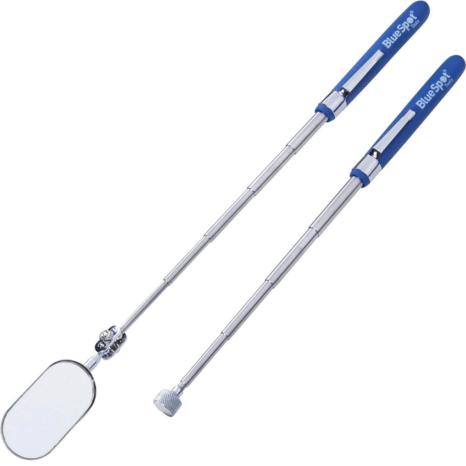 Bluespot Mechanics Inspection Mirror & Pickup Telescopic Extending Tools 2pc Bluespot Mechanics Inspection Mirror & Pickup Telescopic Extending Tools 2pc