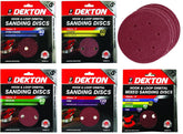 Dekton Packs of 150mm Orbital Sanding Sheet Discs Pads 40, 60, 80 Or 120 Grit 6"