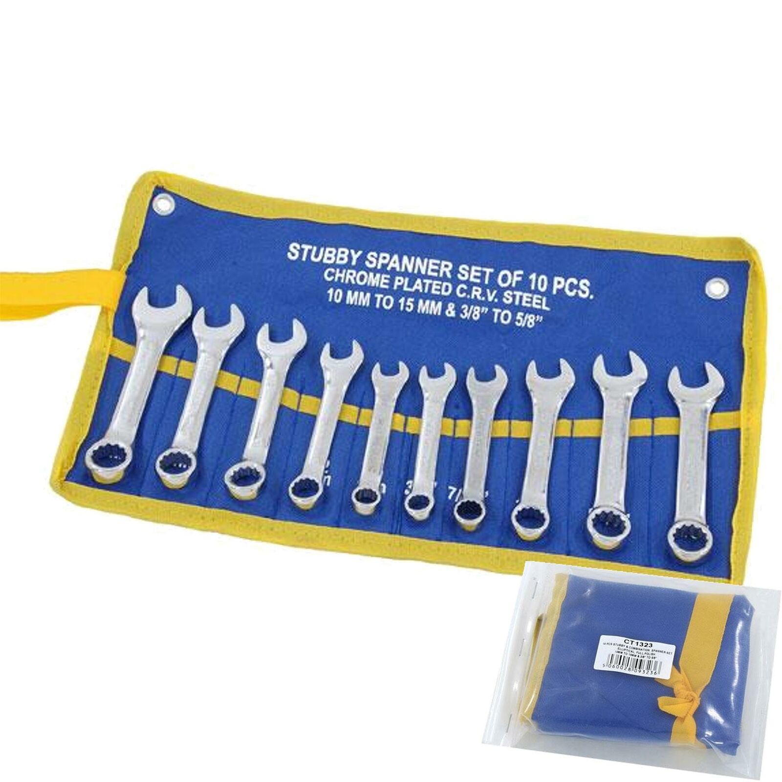 Neilsen 25pc Fully Polished Metric Combination Spanner Wrench Set 6mm - 32mm