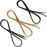 Scruffs Walking Shoes Hiking Boot Laces Round Flat Bootlaces Black Yellow/Brown