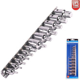 Bluespot 12pc Male Torx Bit Star Socket Set With Rail 1/4" 3/8" Drive T10 - T60