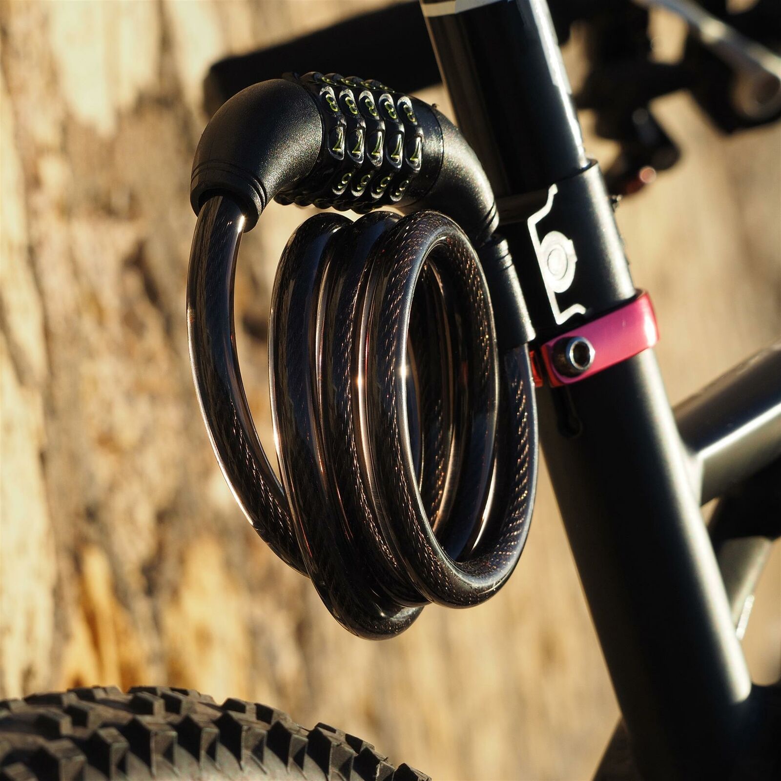 Dekton 4 Digit Combination Security Spiral Steel Cable Lock Bike 10mm x 1.2m Dekton 4 Digit Combination Security Spiral Steel Cable Lock Bike 10mm x 1.2m