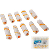 Silverline 10pc Emulsion Mini Replacement Roller Sleeves Painting 100mm Set