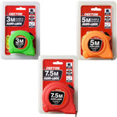 Dekton Hi-vis Tape Measure Auto Lock Imperial Metric Scale 3, 5 Or 7.5m Class 2