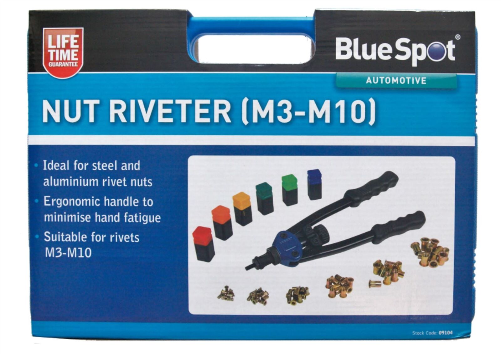 Bluespot Threaded Rivet Nut Setting Tool Riveter Gun Nutsert Riveting M4 - M10 Bluespot Threaded Rivet Nut Setting Tool Riveter Gun Nutsert Riveting M4 - M10