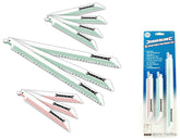 10 X Mixed Reciprocating Saber Saw Blades - Wood & Metal