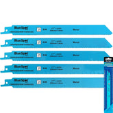 Bluespot 5pc 200mm Reciprocating Saw Blade Pipes Cutting Blades Metal 7.9"