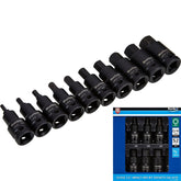 BlueSpot Impact Allen Key Hex 1/2" Drive Bit Socket Set H4 - H19 Bits 10pc