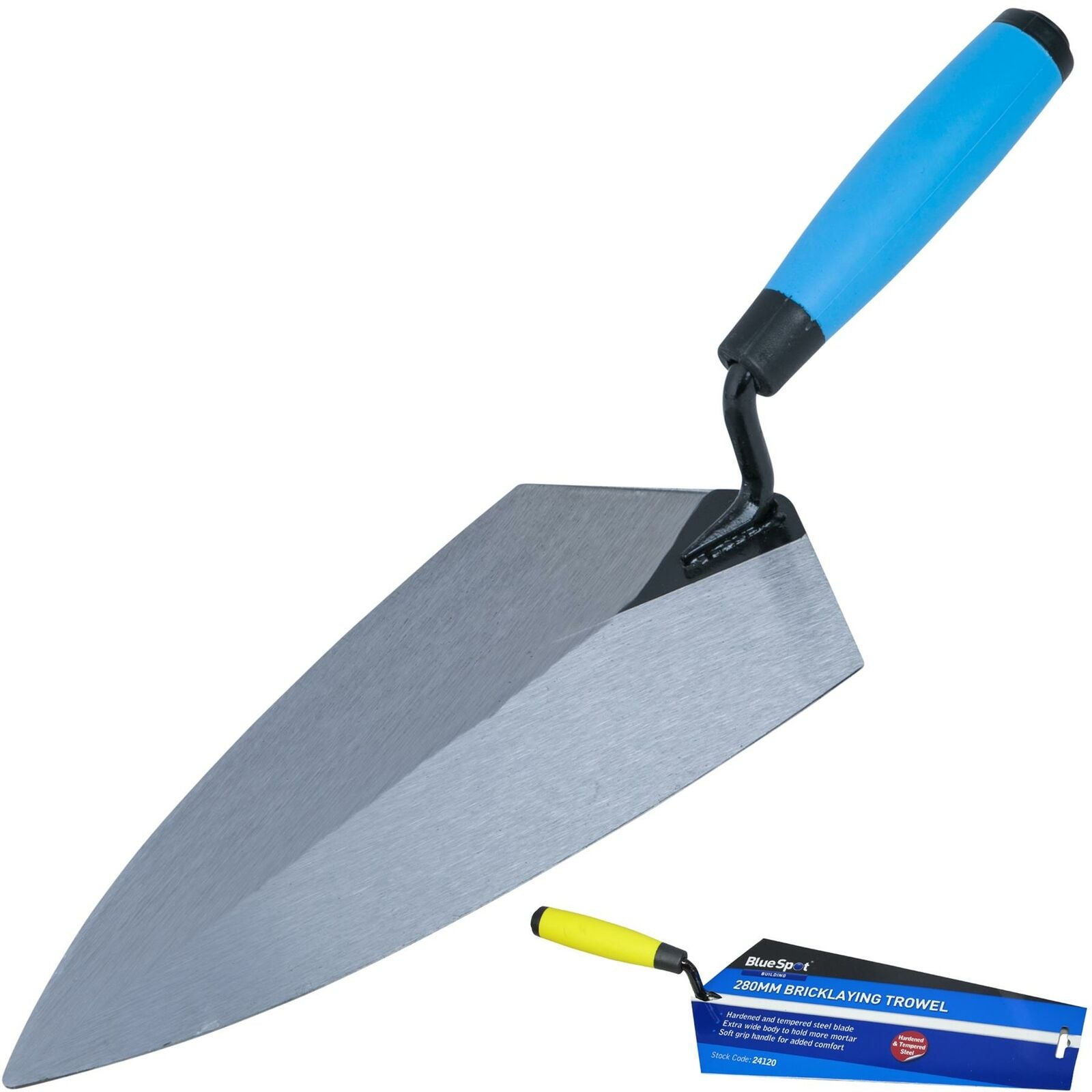 BlueSpot 280mm Trowel Hardened Tempered Steel Blade Bricklaying Cement Brick 11" BlueSpot 280mm Trowel Hardened Tempered Steel Blade Bricklaying Cement Brick 11"