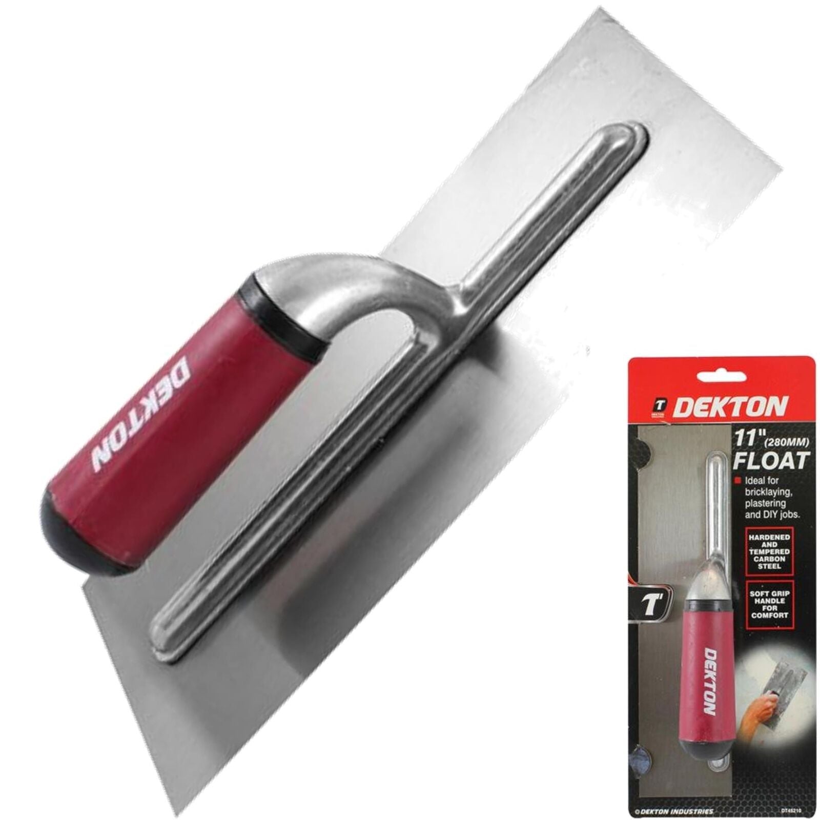 Dekton Float Soft Grip Handle Plastering Finishing Flooring Trowel 11" 275mm DIY Dekton Float Soft Grip Handle Plastering Finishing Flooring Trowel 11" 275mm DIY