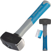 Silverline 2lb Club Lump Hammer Hardened Steel Head Fibreglass Grip Handle 900g