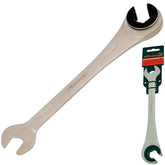 Neilsen 17mm Flare Nut Wrench Ratchet & Standard Open Ended Brake Pipe Spanner