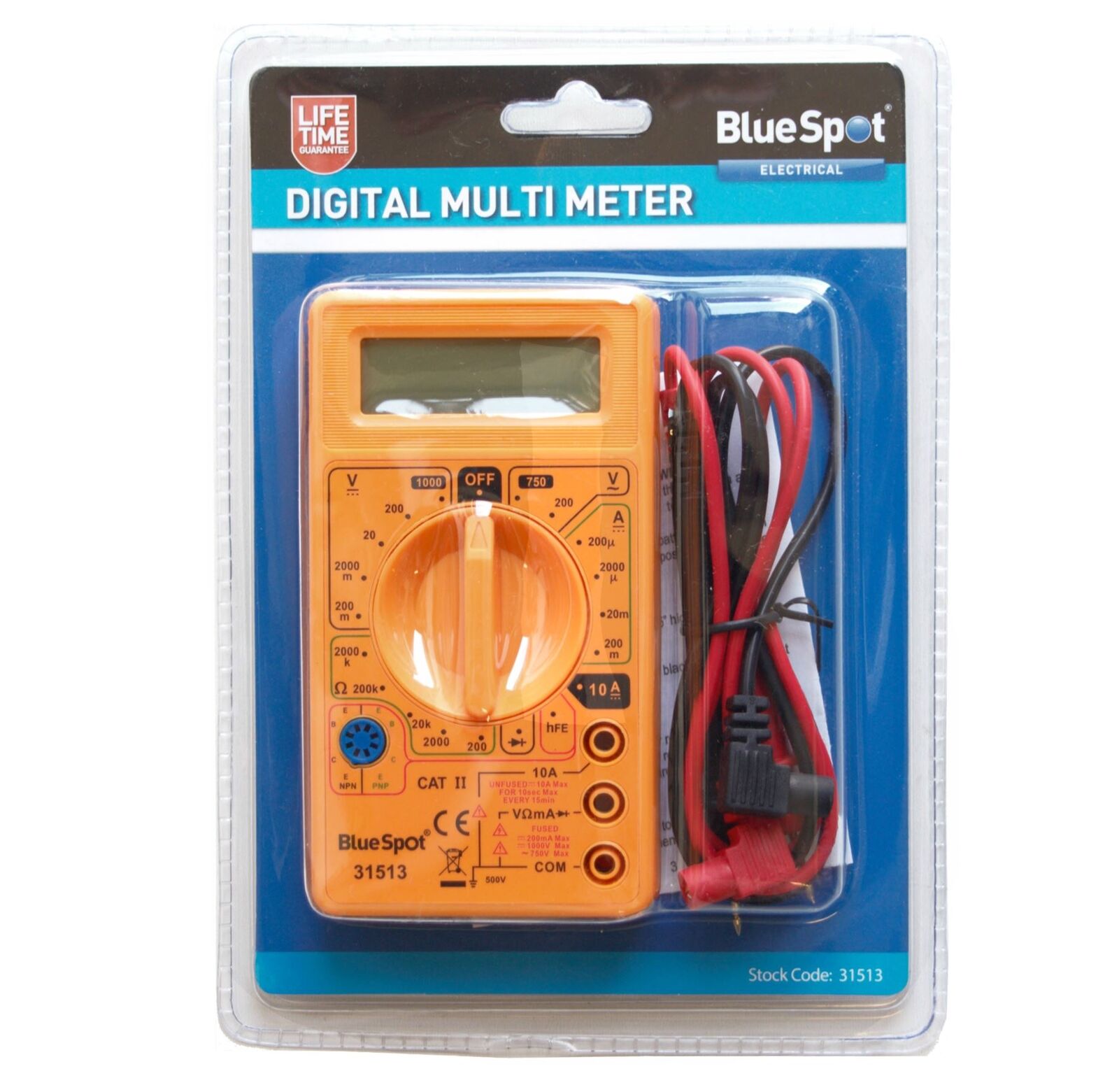 BlueSpot LCD Digital Multimeter Voltmeter AC & DC Voltage Tester Circuit Checker BlueSpot LCD Digital Multimeter Voltmeter AC & DC Voltage Tester Circuit Checker