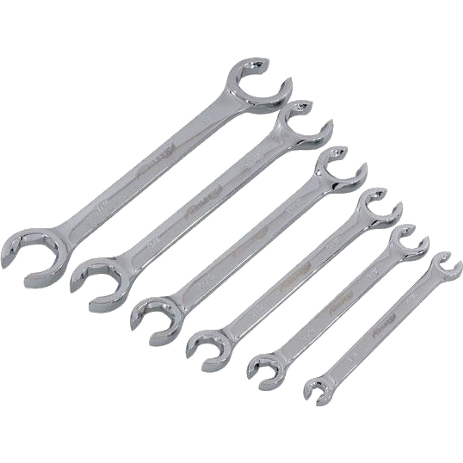 Neilsen Flare Nut Wrench Open-Ended Brake Pipe Spanner Set 6pc 1/4" - 1" Neilsen Flare Nut Wrench Open-Ended Brake Pipe Spanner Set 6pc 1/4" - 1"