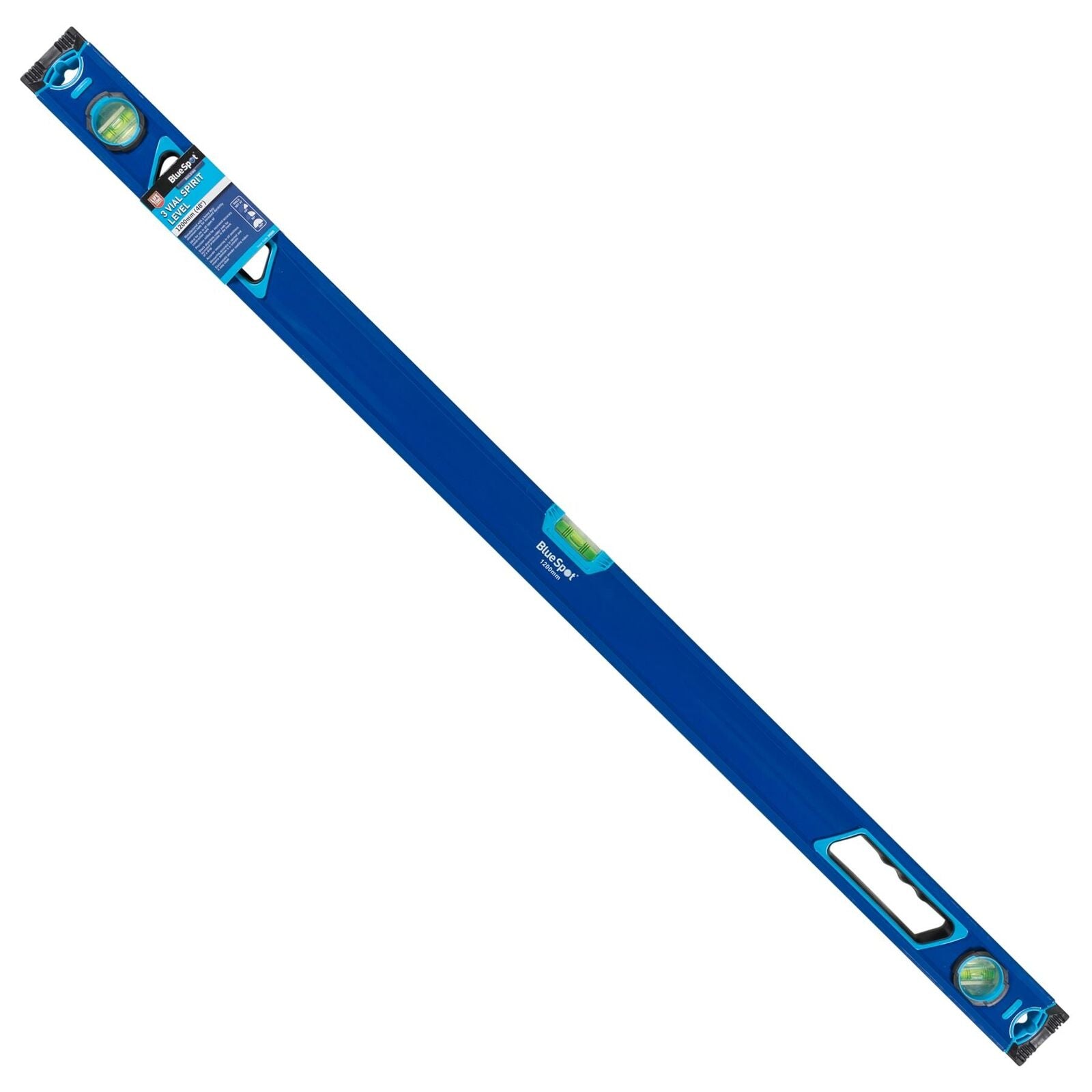 Bluespot Spirit Level Trade Box Tool Builders & DIY Vial 1200mm 48" 120cm Bluespot Spirit Level Trade Box Tool Builders & DIY Vial 1200mm 48" 120cm