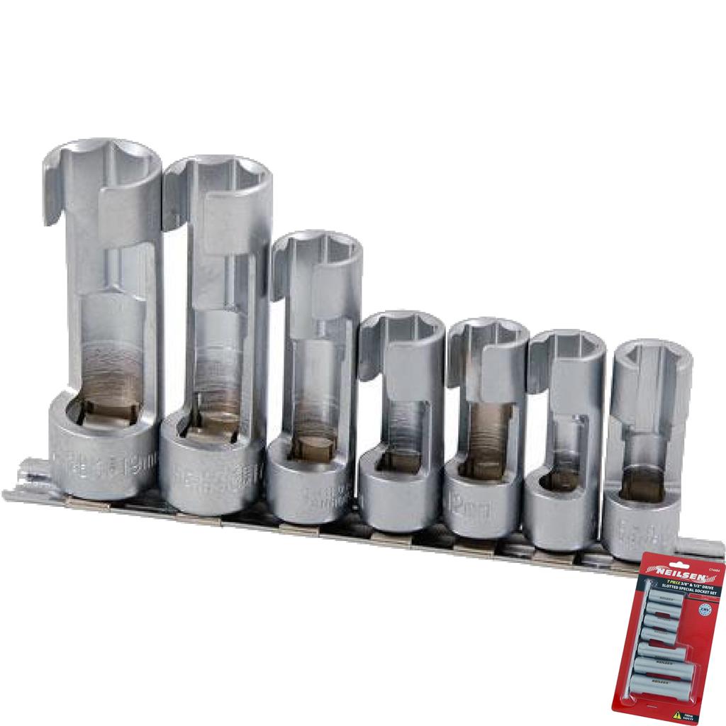 Neilsen 8pc Metric Deep Temperature Sensors Socket Set 1/2" Drive 13mm - 24mm Neilsen 8pc Metric Deep Temperature Sensors Socket Set 1/2" Drive 13mm - 24mm