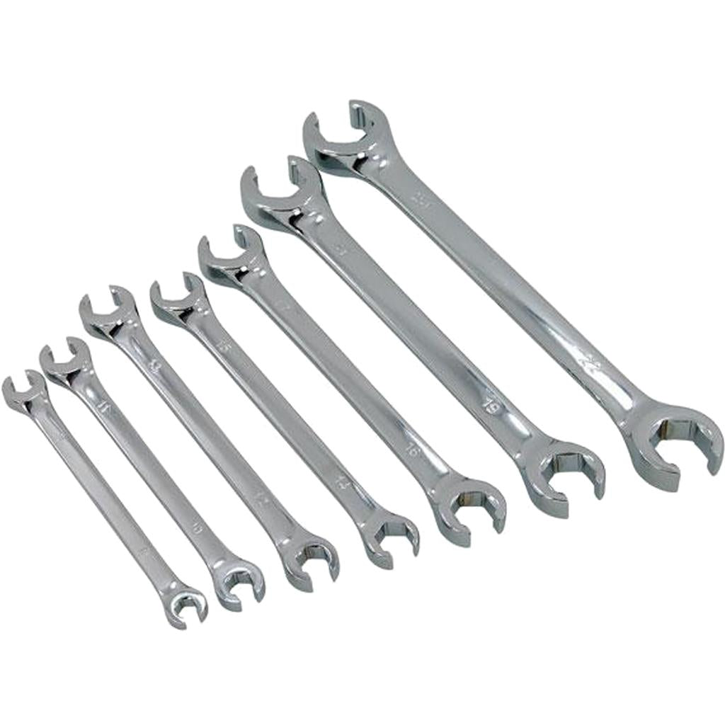 Neilsen Flare Nut Wrench Open-Ended Brake Pipe Spanner Set 7pc 8mm - 24mm Neilsen Flare Nut Wrench Open-Ended Brake Pipe Spanner Set 7pc 8mm - 24mm