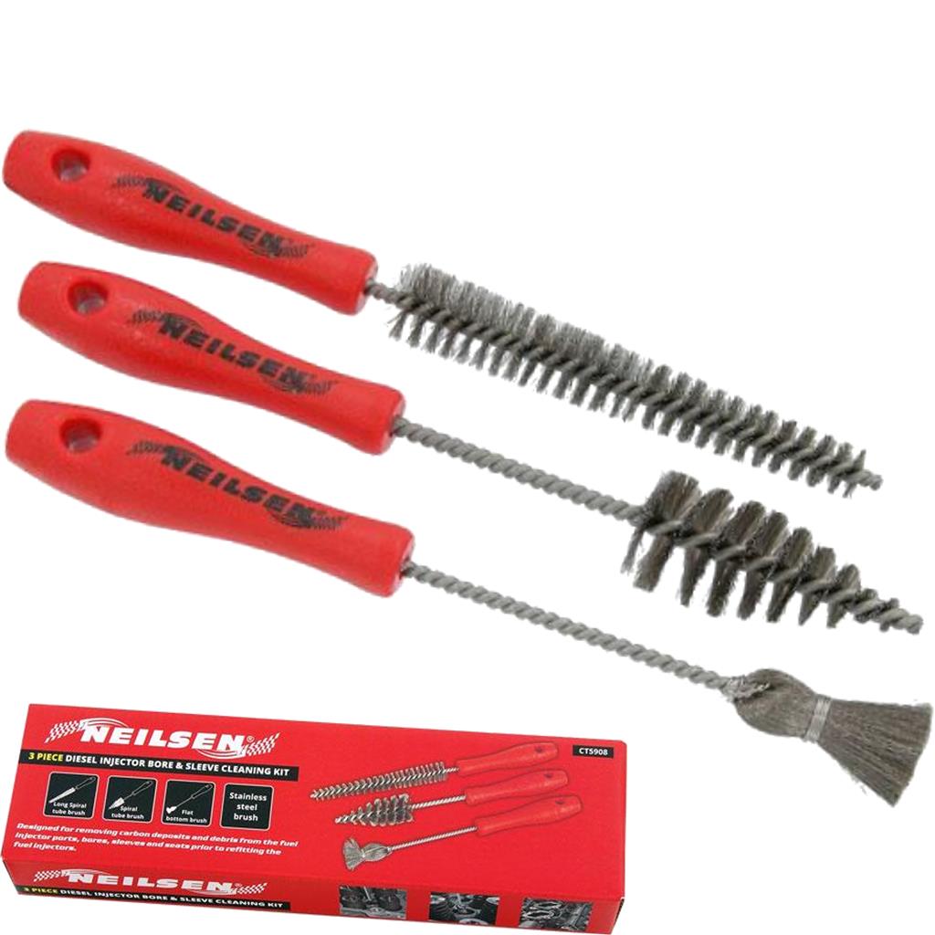 Neilsen Hole Cleaning Kit Set Air Tools Pipe Tube Cleaning Brush Brushes  6pc