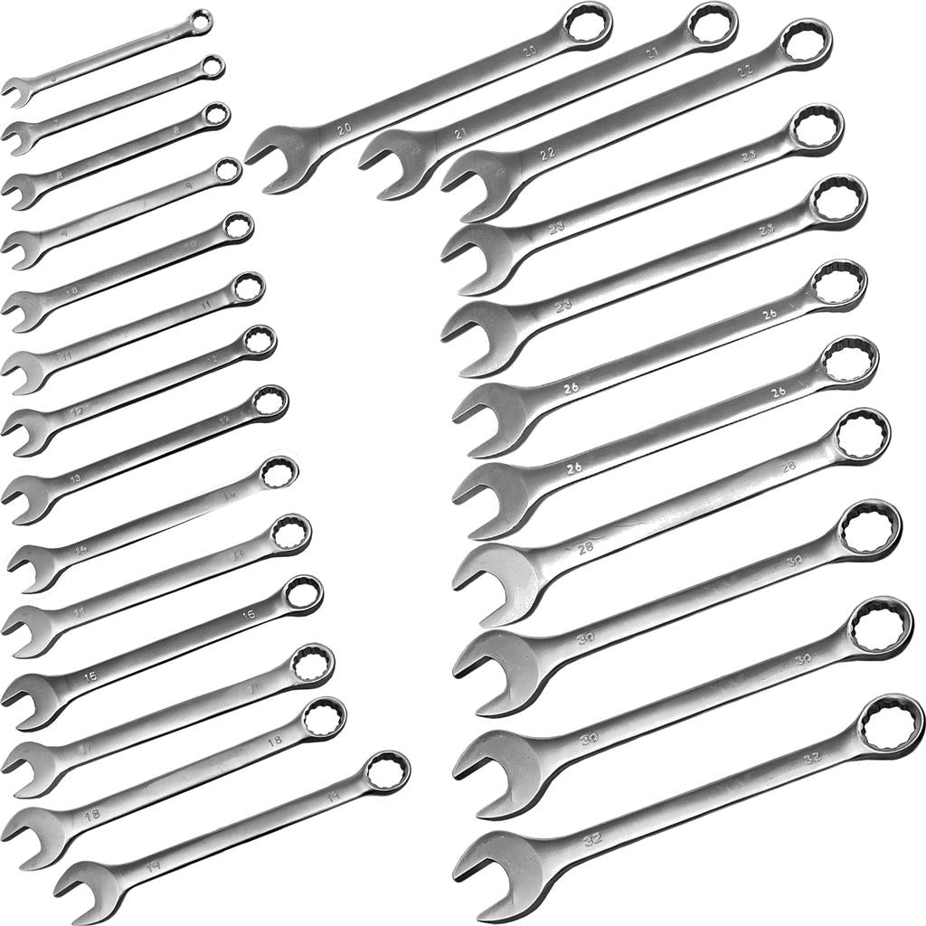 Neilsen Spanner Combination Fixed Head Wrench Open & Closed Ended 6mm To 32mm Neilsen Spanner Combination Fixed Head Wrench Open & Closed Ended 6mm To 32mm