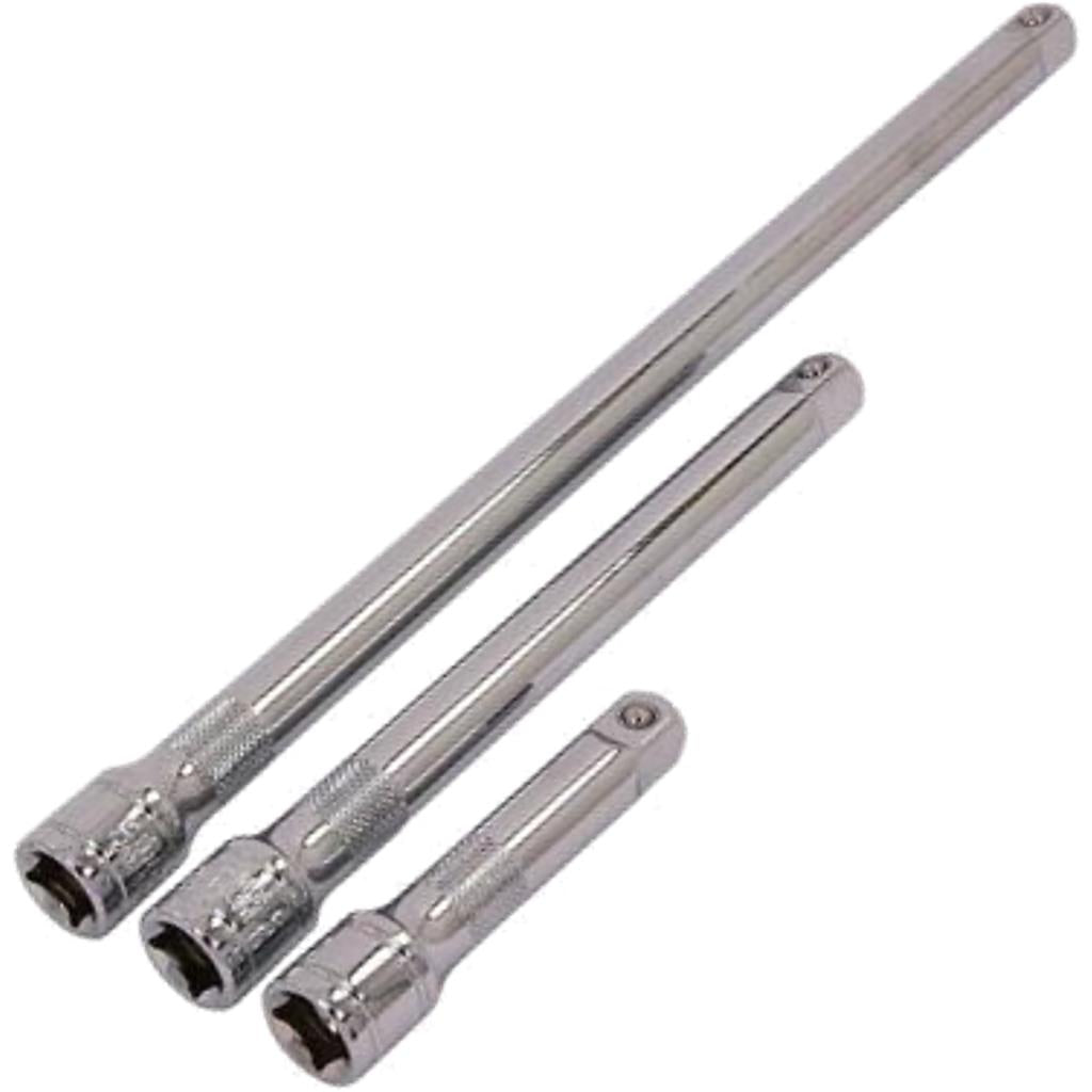 Neilsen 3pc 3/8" Drive Socket Extension Bar Set 75mm 150mm 225mm Extra Long Neilsen 3pc 3/8" Drive Socket Extension Bar Set 75mm 150mm 225mm Extra Long