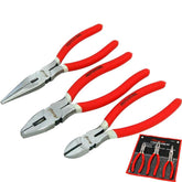 Neilsen 3pc Soft Grip Pliers Combination Side Cutters Long Nose 200mm Plier Set