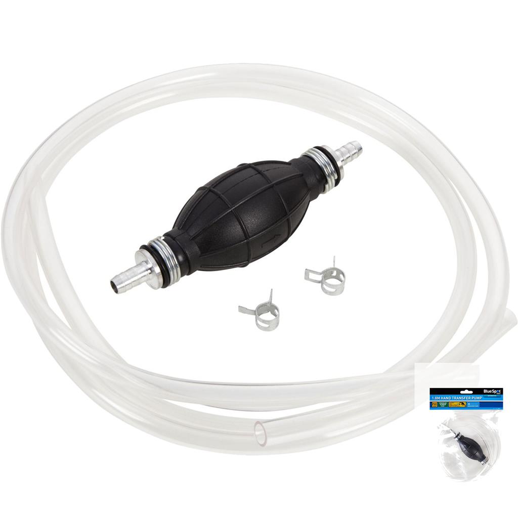 Bluespot Siphon Petrol Diesel Water Oil Liquid Fuel Hand Transfer Pump 1.8m Bluespot Siphon Petrol Diesel Water Oil Liquid Fuel Hand Transfer Pump 1.8m