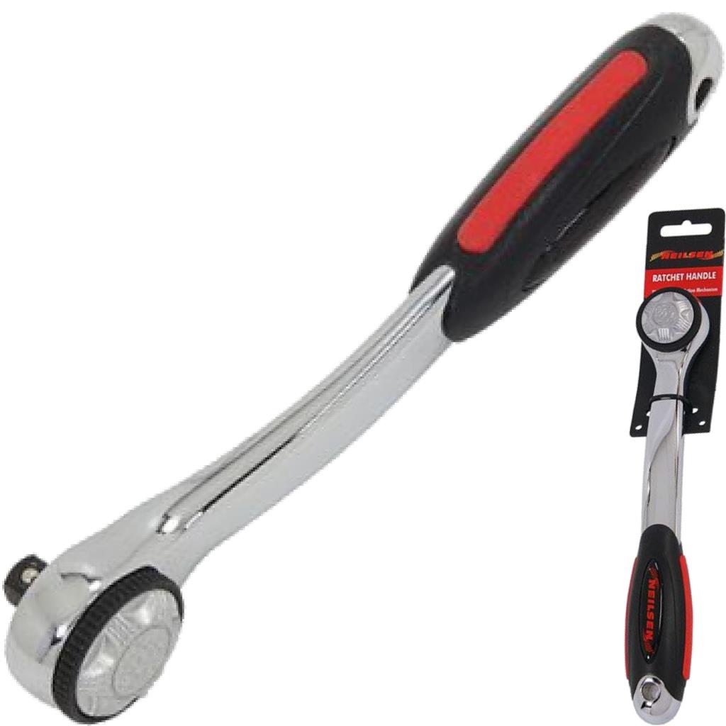 Neilsen Socket Reversible Curved Profile Ratchet Handle 1/4" Tool Neilsen Socket Reversible Curved Profile Ratchet Handle 1/4" Tool