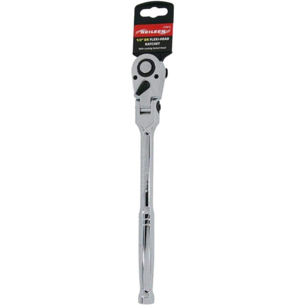 Neilsen Socket Reversible Flexi Head Ratchet Handle Quick Release 1/2" Tool Neilsen Socket Reversible Flexi Head Ratchet Handle Quick Release 1/2" Tool