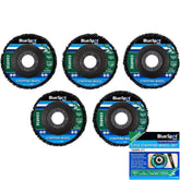 BlueSpot 5pc 100mm Coarse Stripping Wheel Rust Paint Abrasive Removal Set 4"