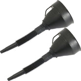 Neilsen 2pc Flexible Spout Car Funnel Petrol Diesel Wash Oil Fuel Extendable