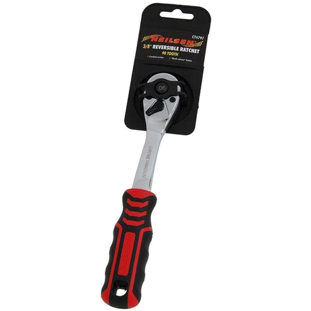 Neilsen Socket Reversible Ratchet Handle Quick Release 90 Teeth 3/8" Tool Neilsen Socket Reversible Ratchet Handle Quick Release 90 Teeth 3/8" Tool