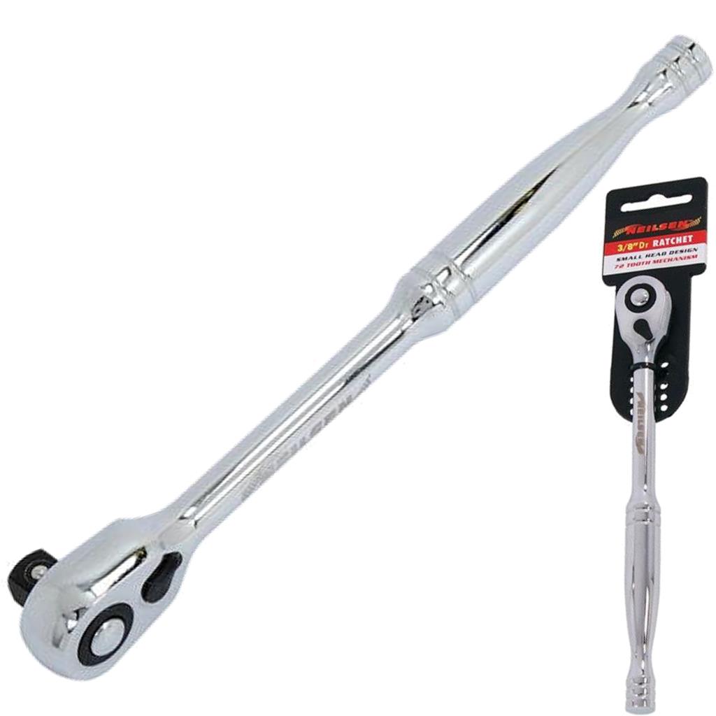 Neilsen Socket Ratchet Small Head Handle Quick Release 72 Teeth 3/8" Tool Neilsen Socket Ratchet Small Head Handle Quick Release 72 Teeth 3/8" Tool