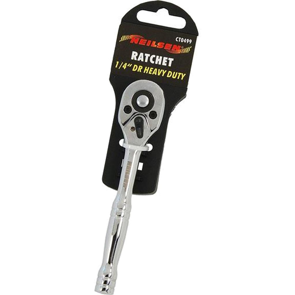 Neilsen Socket Reversible Ratchet Handle Quick Release 1/4" Tool Neilsen Socket Reversible Ratchet Handle Quick Release 1/4" Tool