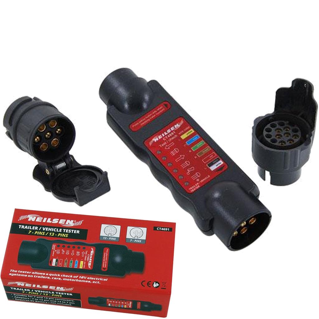 Neilsen Trailer Socket Tester Electrical Tow Bar Wiring Circuit Light Test Tool Neilsen Trailer Socket Tester Electrical Tow Bar Wiring Circuit Light Test Tool
