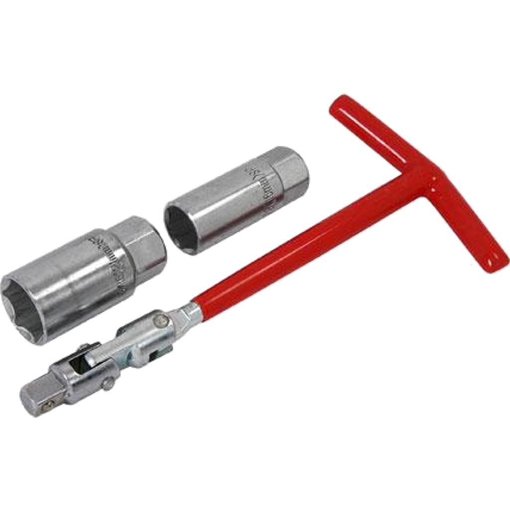 Neilsen 2pc 3/8" Magnetic Spark Plug Square Metric Socket 16 21mm Universal Link Neilsen 2pc 3/8" Magnetic Spark Plug Square Metric Socket 16 21mm Universal Link