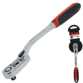 Neilsen Socket Reversible Locking Swivel Head Ratchet Handle Quick Release 3/8"