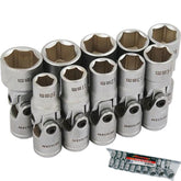 Neilsen Metric Universal Joint Sockets 10mm - 19mm Socket Set 10pc 3/8" Drive