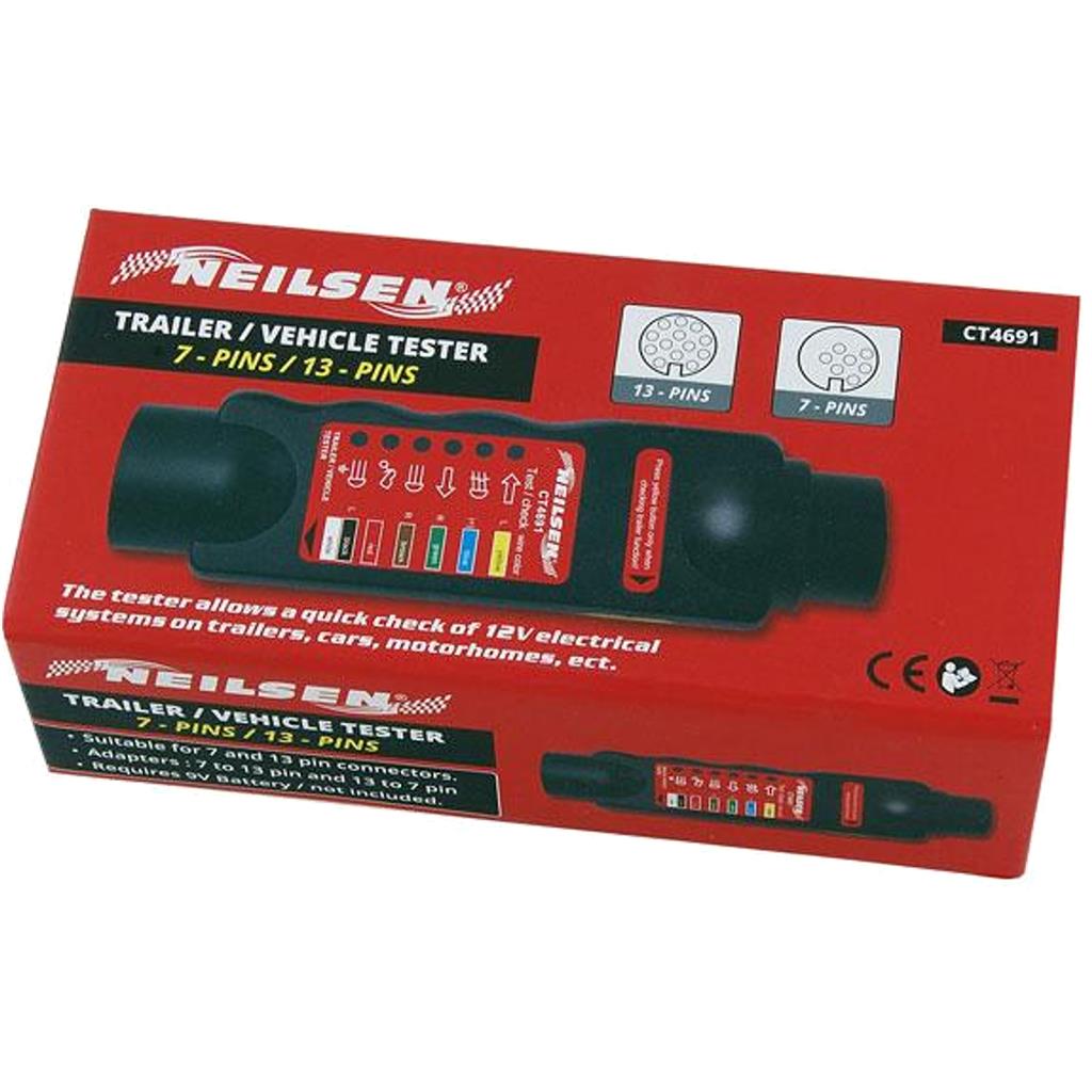 Neilsen Trailer Socket Tester Electrical Tow Bar Wiring Circuit Light Test Tool Neilsen Trailer Socket Tester Electrical Tow Bar Wiring Circuit Light Test Tool